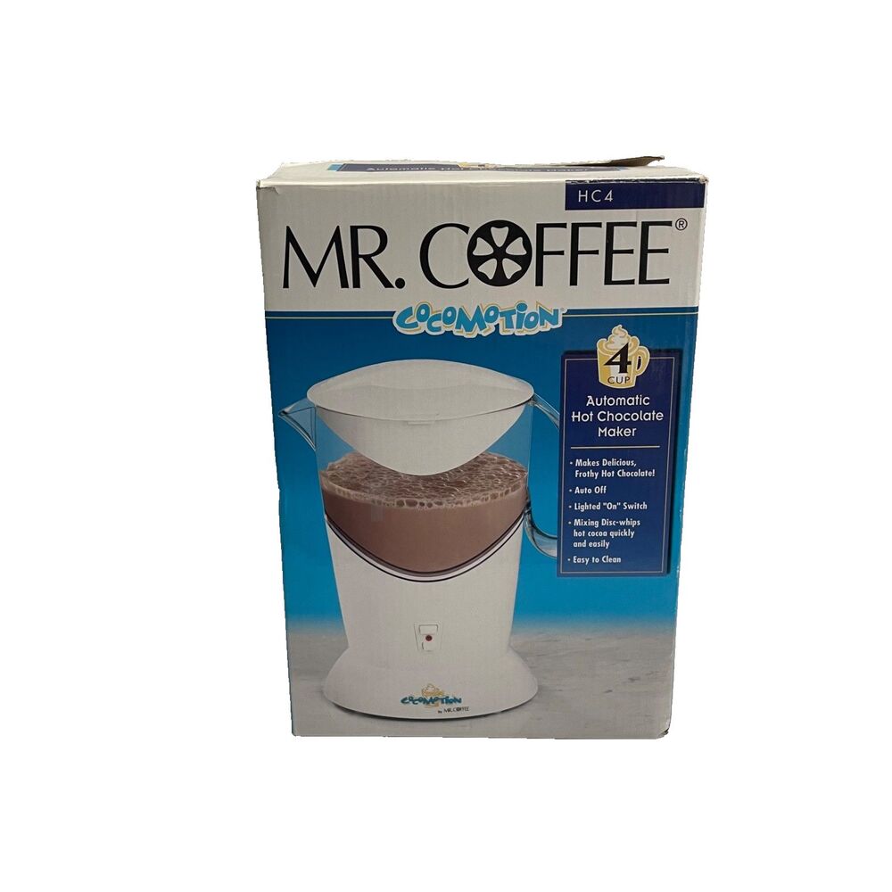 Mr. Coffee Cocomotion HC4 Automatic Hot Chocolate Maker 4 Cup New Open Box